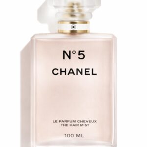 Chanel No. 5 perfume bottle with elegant design.