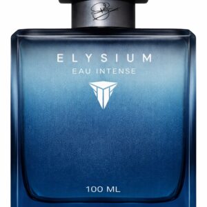 Blue bottle of Elysium Eau Intense perfume, 100 ml.