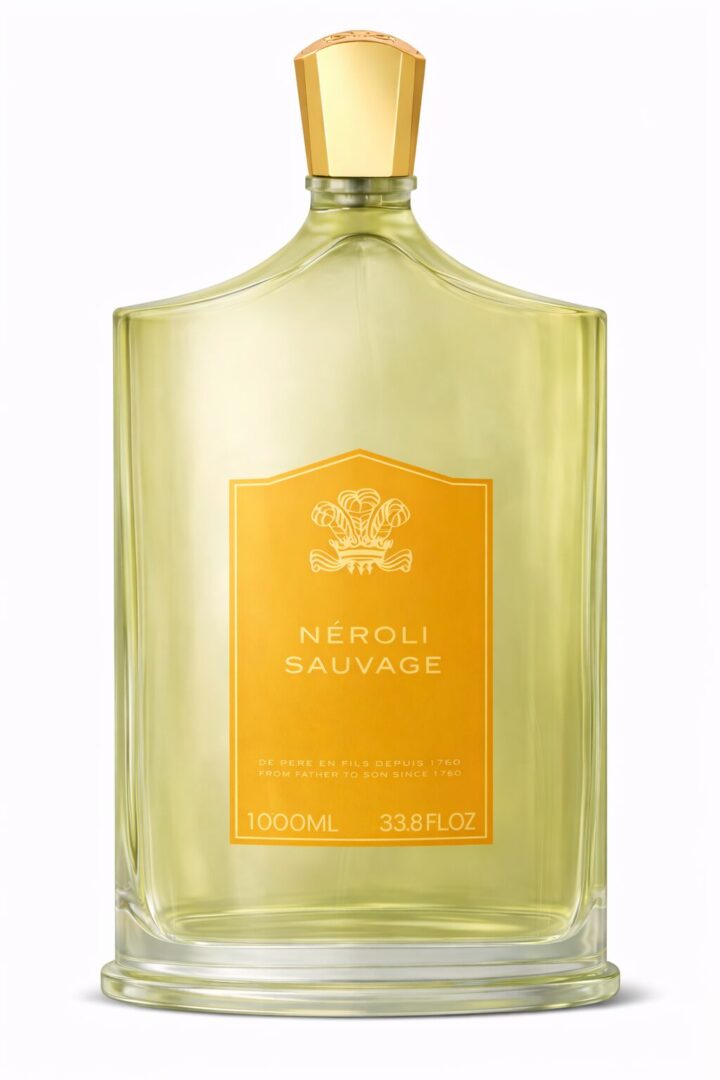 A bottle of Citron Sauvage eau de toilette with a yellow label.