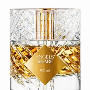 Elegant bottle of Angel's Share whiskey with golden liquid.