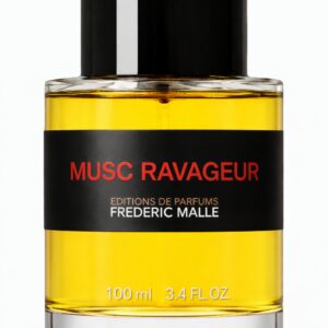 Bottle of Musc Ravageur perfume by Frédéric Malle.