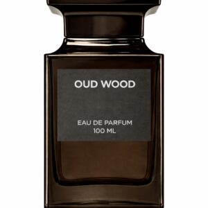 A dark bottle of Oud Wood Eau de Parfum, 100 ml.